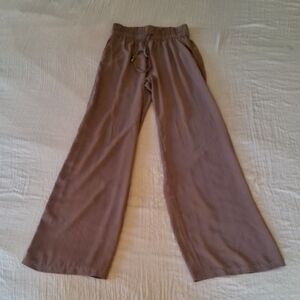 Abercrombie Silk Mauve Wide Leg Women’s Pants Trouser Size Small